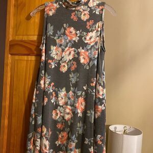Above the knee floral tank dress